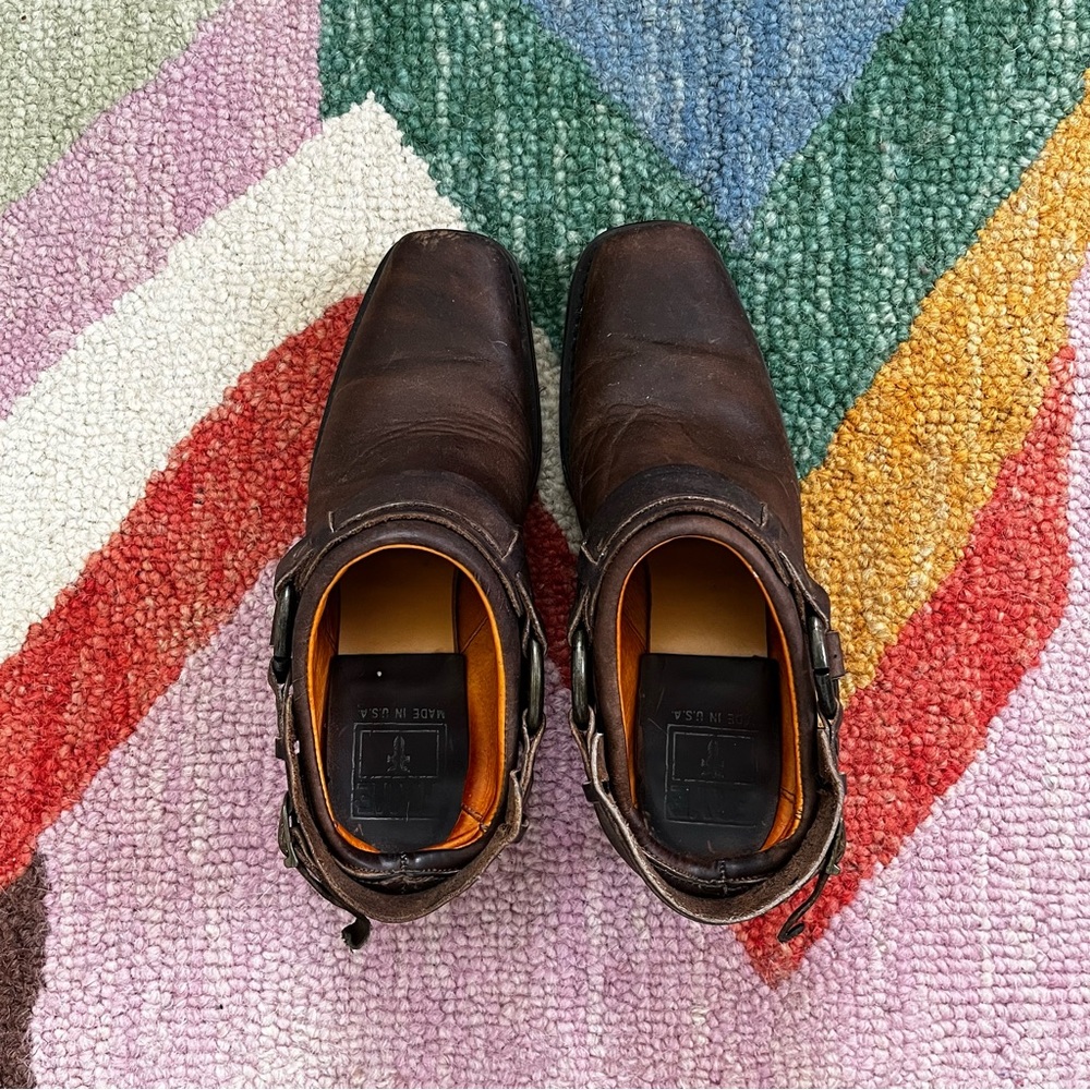 Frye harness mules